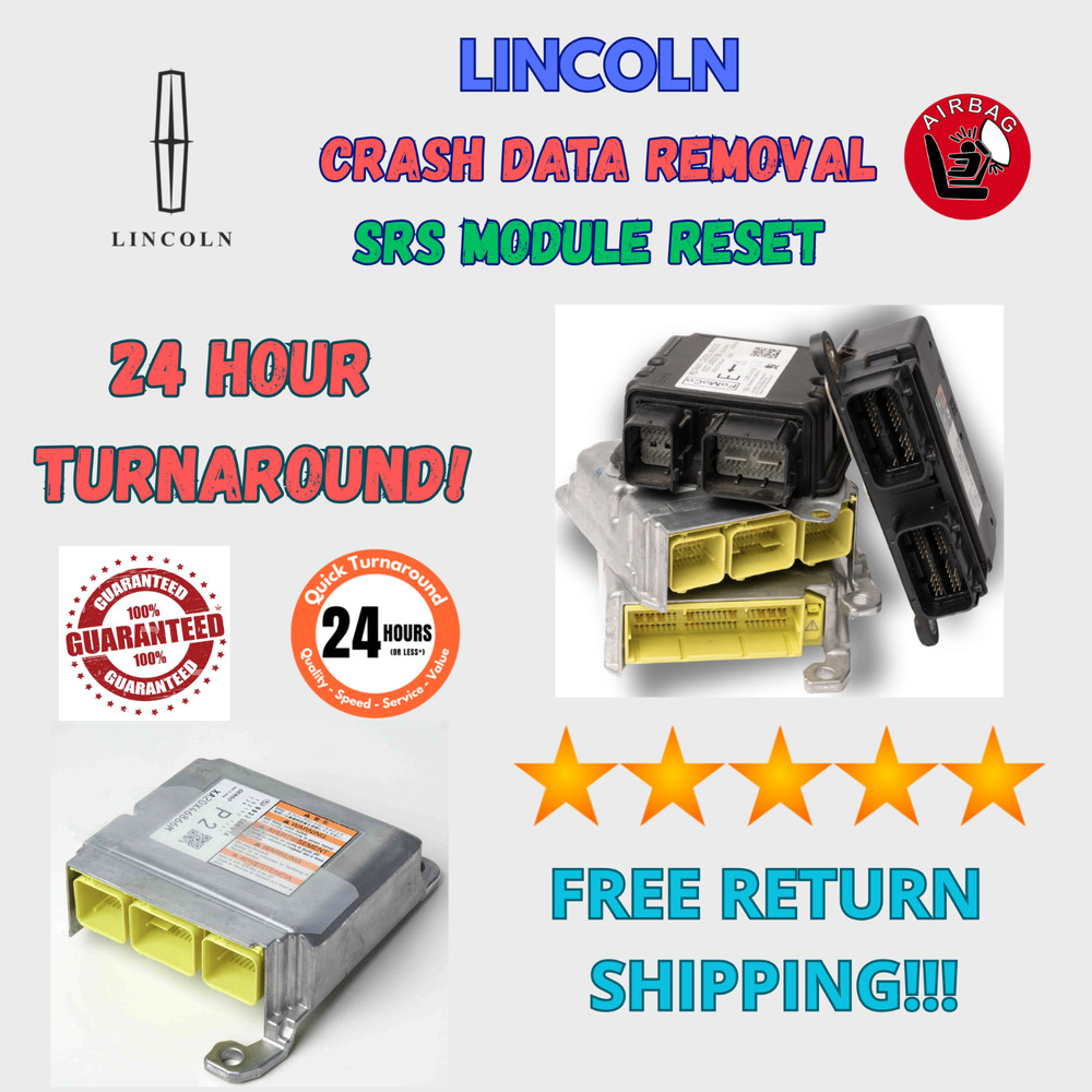 LINCOLN SRS RESTRAINT CONTROL MODULE CRASH CODE REMOVAL & RESET