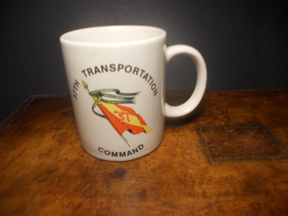 37th TRANSPORTATION COMMAND Semper Rotans US CUP Mug Coffee 1990s