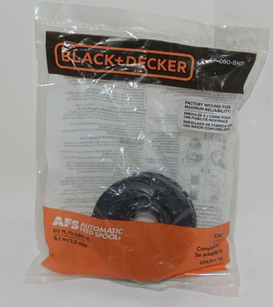 Black Decker SF080BKP Automatic Feed Spool 20 Ft .080 Green Weed Eater String