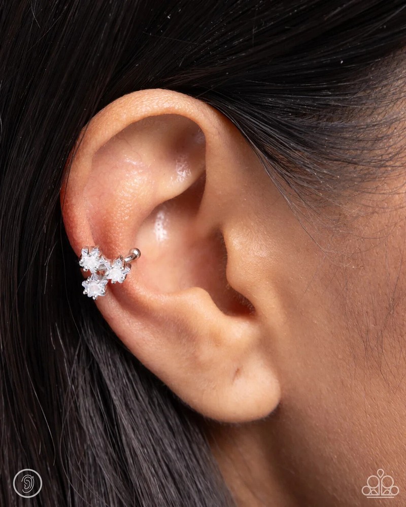 Paparazzi ETHEREAL ENSEMBLE white earring-CUFF