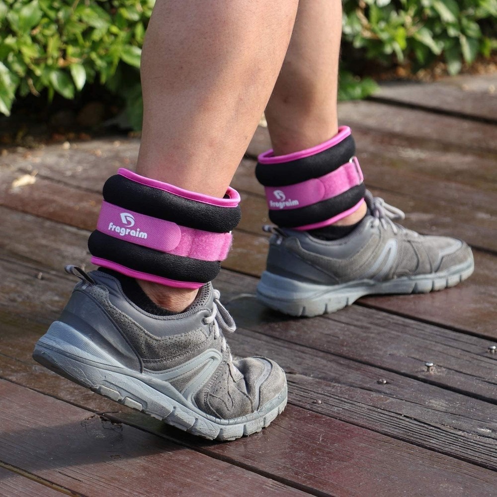 Adjustable Ankle Weights - 3lbs Pair (1.5lb Each) - Purple for Enhanced Workouts