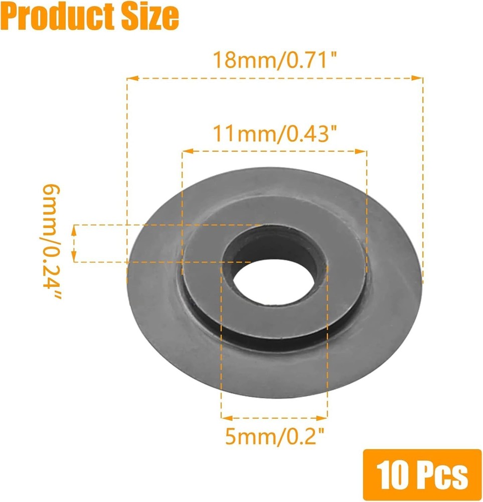 10Pcs Replacement Cutter Wheels Pipe for Tubing