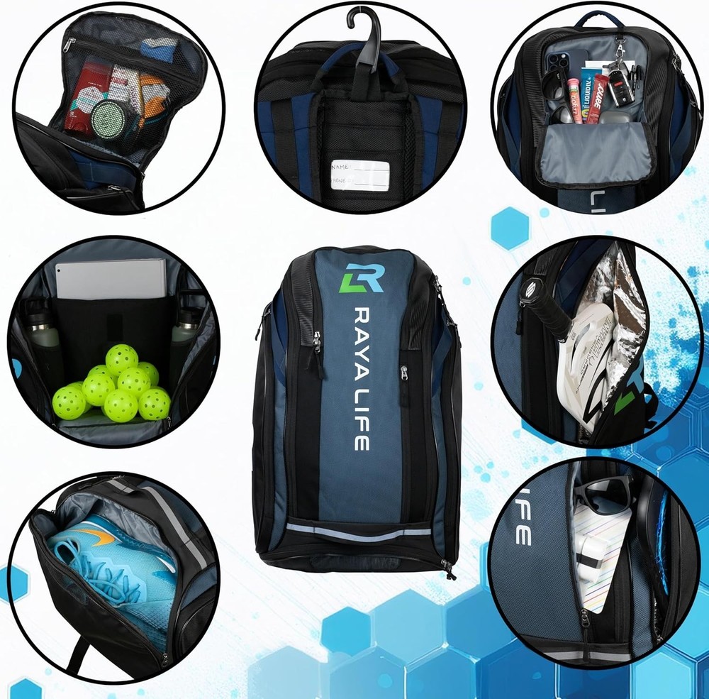 Pickleball Bag - Water Proof Pickleball Backpack, Ample storage for
