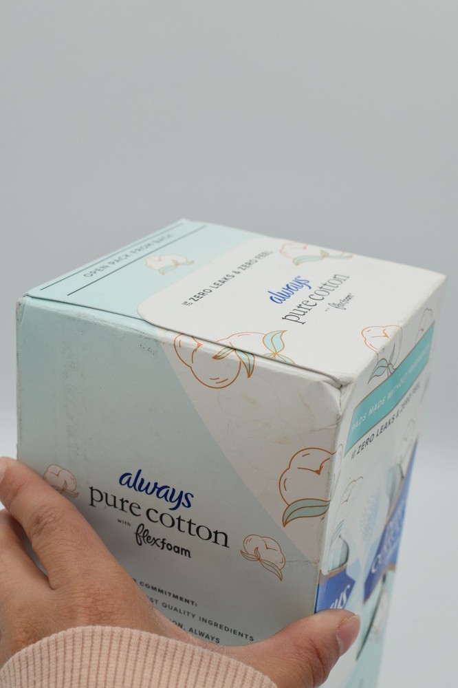 Always Pure Cotton 28 Pads Regular Flow (please read description)