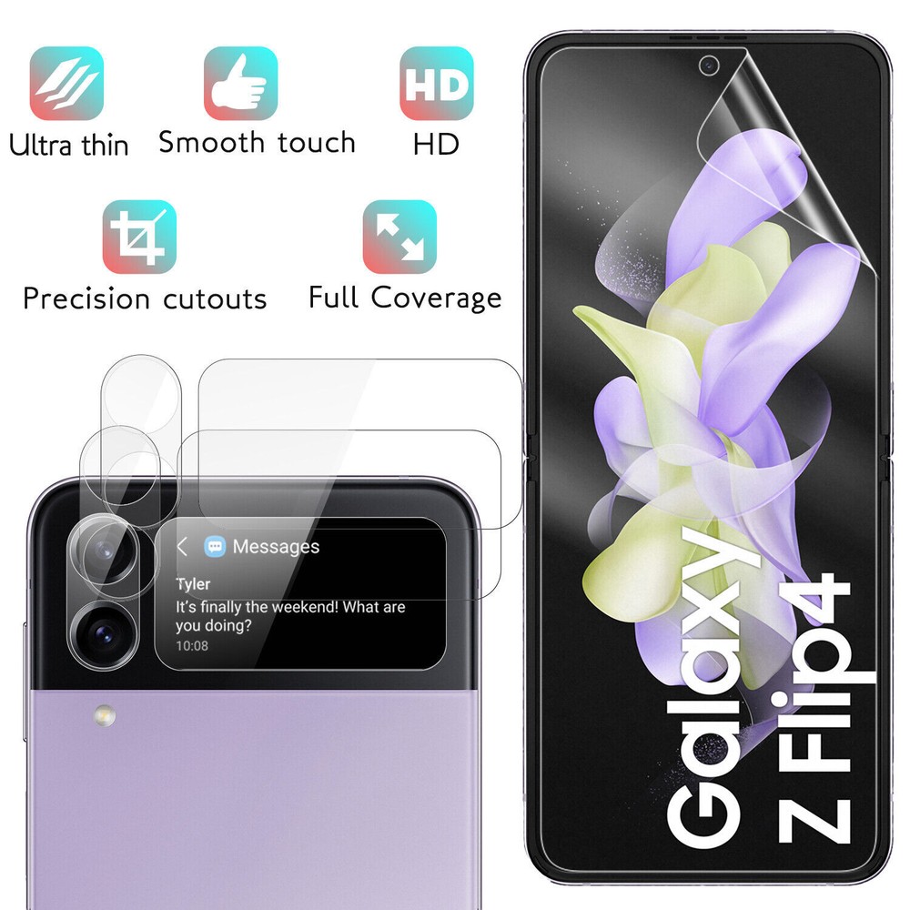 For Samsung Galaxy Z Flip 4 5G Hydrogel Screen Protector , Camera Lens Protector