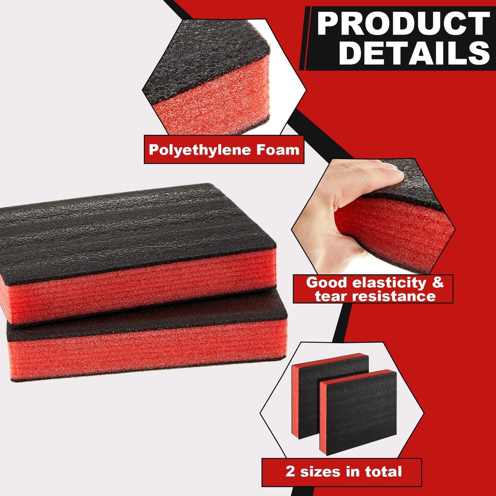 Hoolerry 2 Pcs Customizable Polyethylene Foam Packing Inserts for Cases Thick Po