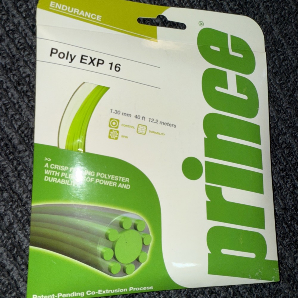 Tennis string set replacement Prince Poly EXP 16/1.30 String Set 40ft 12.2 Meter