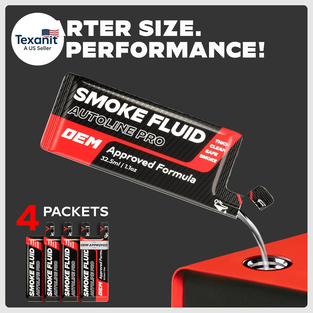 Automotive Smoke Machine 4.4Oz Fluid Solution - Starter Size | Thick Smoke | Cle