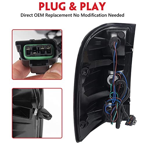 Right Tail light Assembly for Chevy Right (Passenger Side) Black Trim