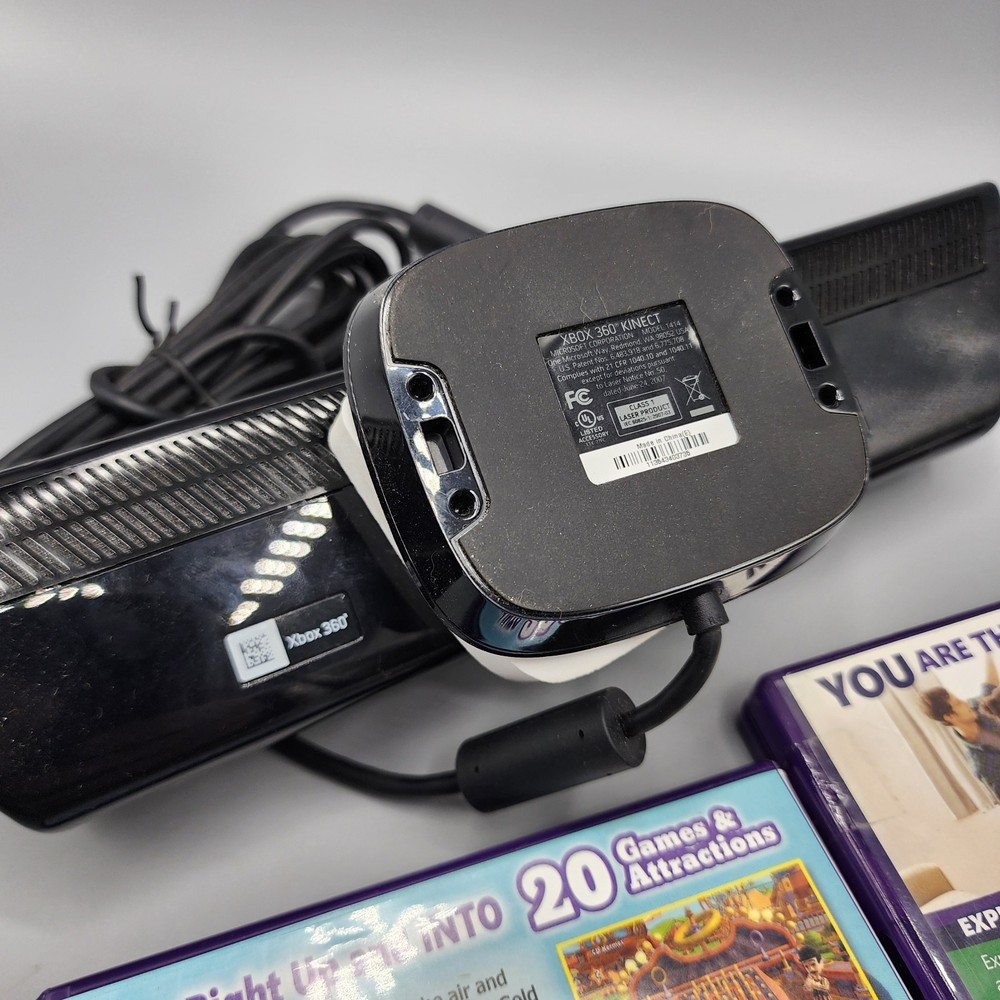 Microsoft Xbox 360 Kinect Sensor Bar - Black 1414 - Kinect Adventures + Carnival