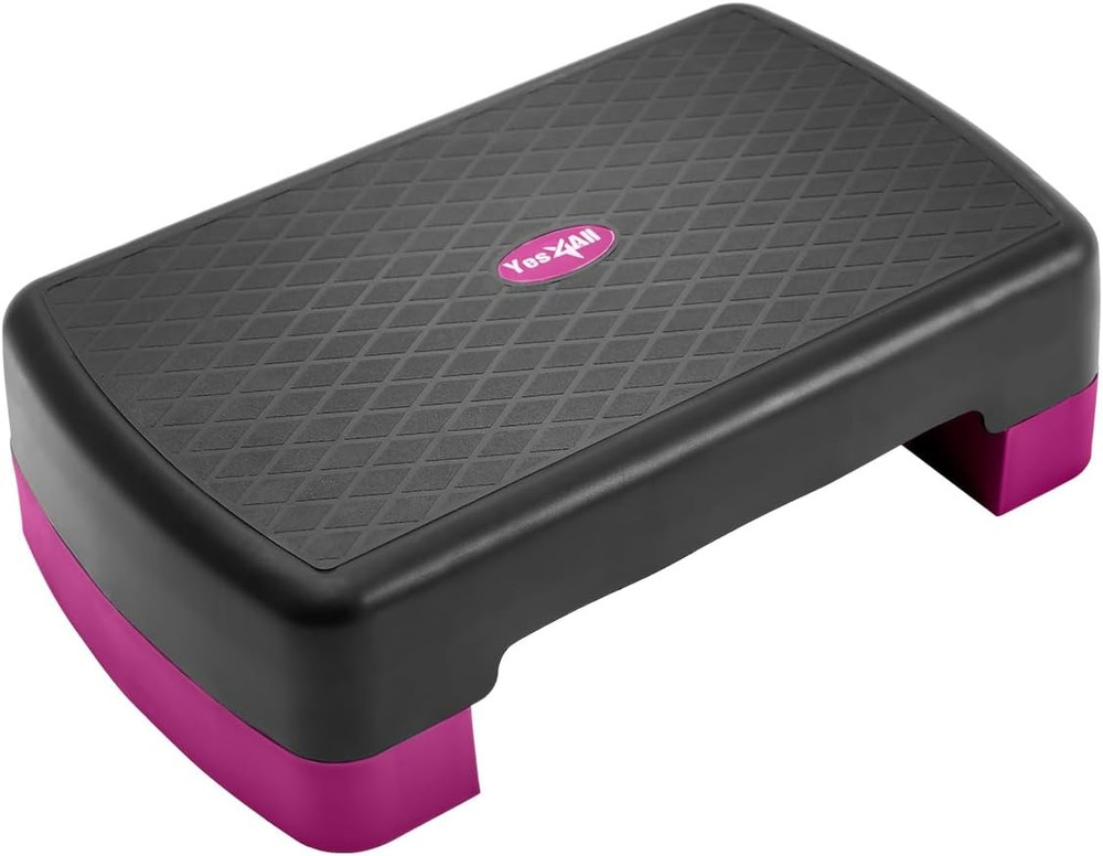 Aerobic Exercise Step Platform, Exercise Stepper with Risers for Cardio and Stre