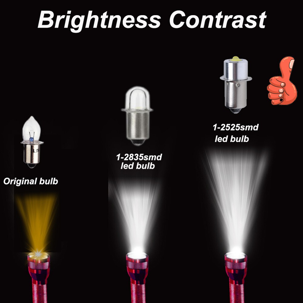 (4) 19.2 VOLT Flashlight Worklight Replacement White LED Bulbs 19v for CRAFTSMAN