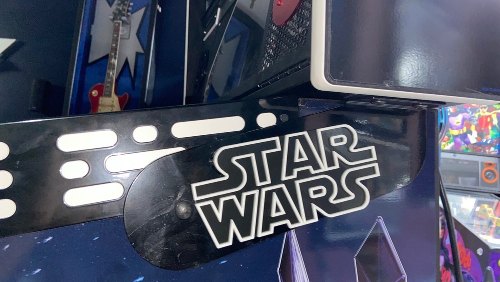 Star Wars Pinball Mod Back Box White Hinge 3D Logo Mod(pair)
