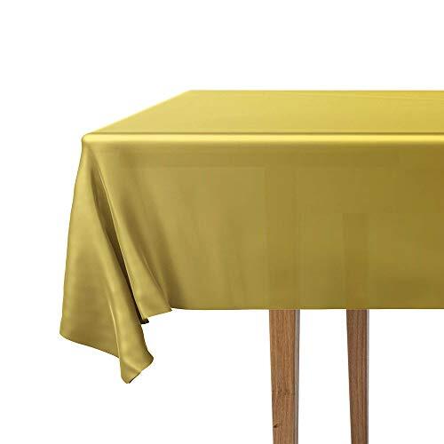 2 Rectangular Tablecloths BPA-Free Plastic, 54 x 108 2 Pack - Rectangle Gold