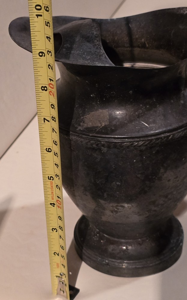 9" Elegant Birks Brand Rideau Plate Classic Design Silver Water Pitcher Jug