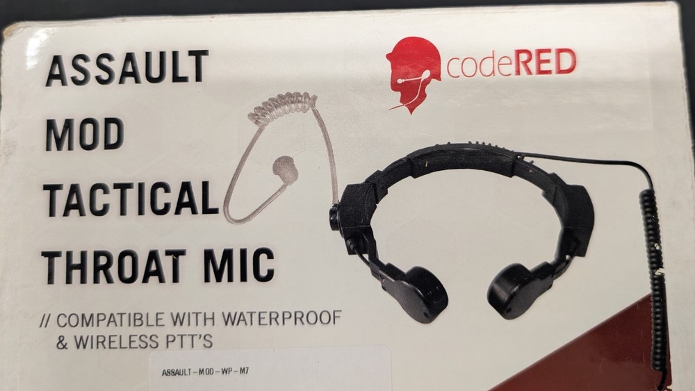 Code Red Assault Mod Tactical Throat Mic w/ M7 Connector Assault-MOD-WP-M7