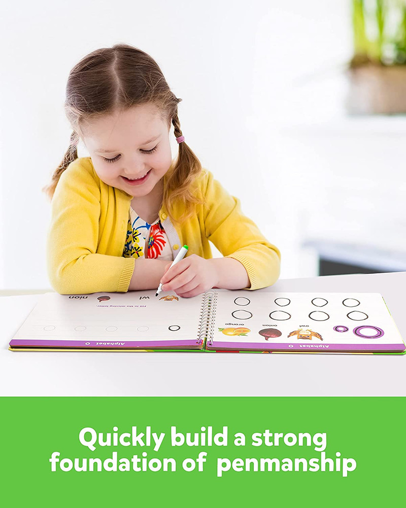 Learn to Write Workbook, Numbers Letters Practicing Book, ABC Alphabet Sight Wor