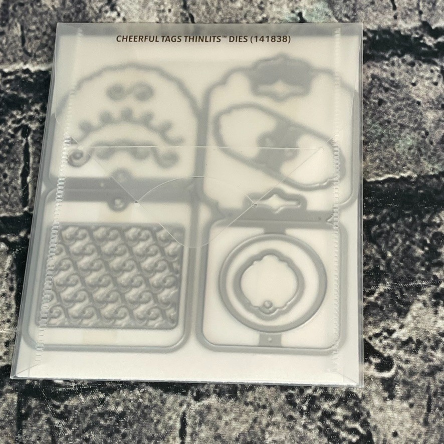 Stampin Up Sizzix CHEERFUL TAGS Thinlits Dies Tag Labels Borders ￼