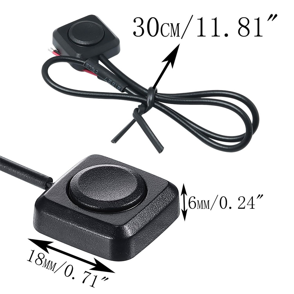 4PCS Black Momentary Switch Momentary Push Button on off Switch 12V 24V Surface