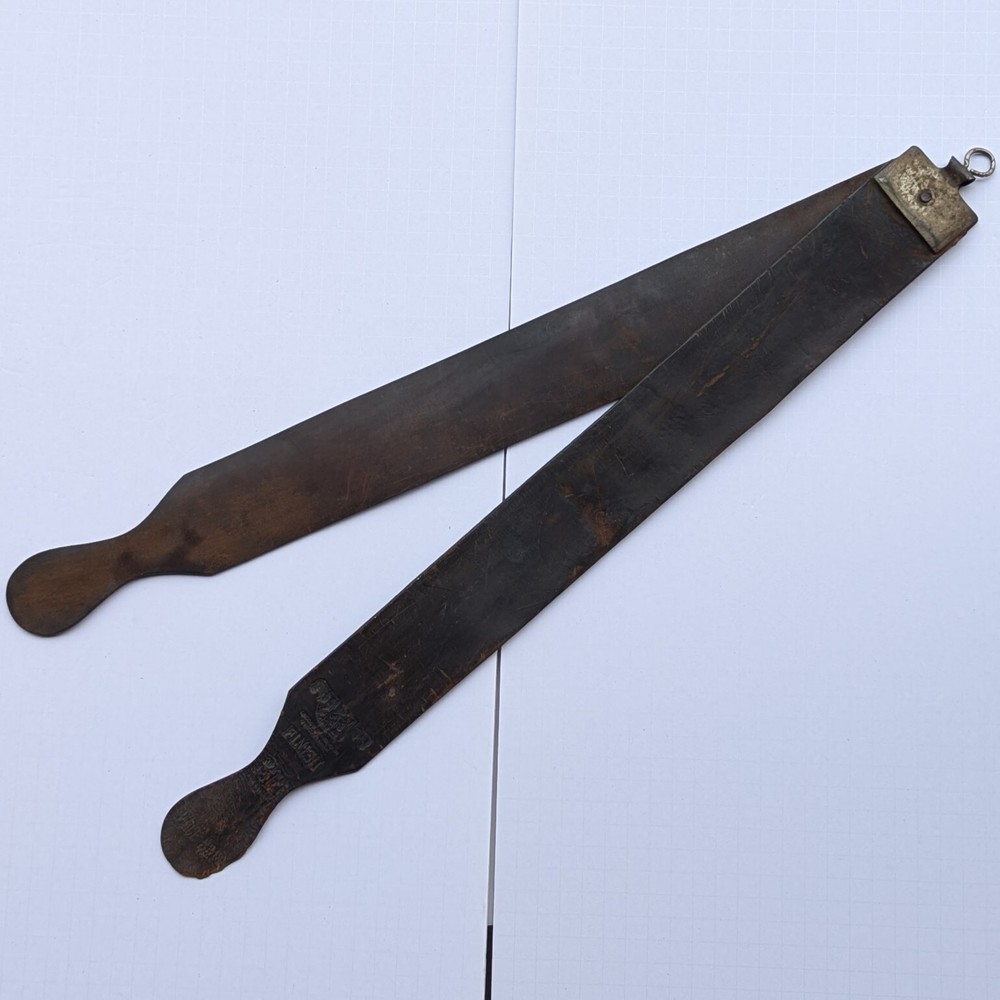Vintage / Antique John Primble Barber Razor Strop Sharpener