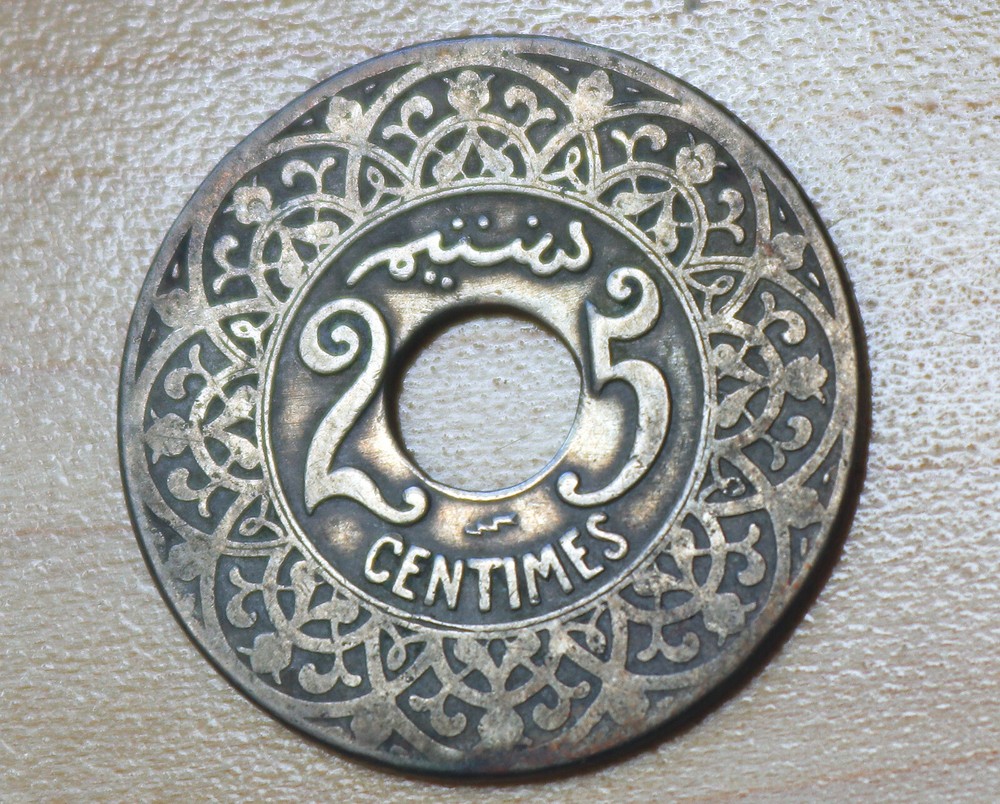 1924 Morocco 25 Centimes