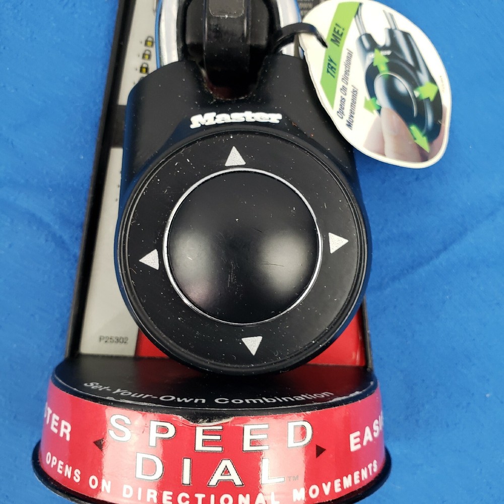 Master Lock Speed Dial Resettable Combination 1500iD Directional Movement BLACK