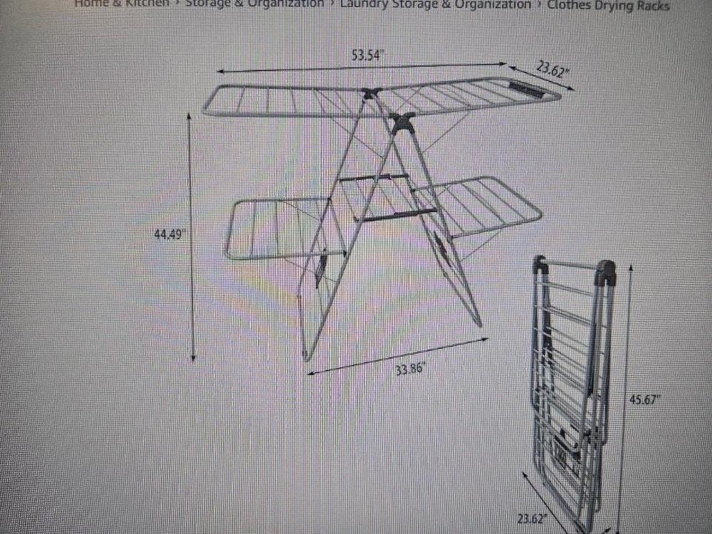 Clothes Drying Rack, Foldable 2-Level Laundry Racks for Drying Clothes Rack,