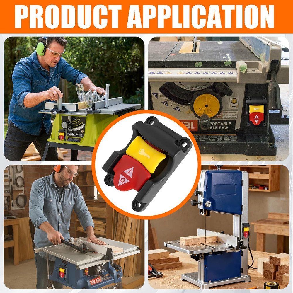 Table Saw Switch Replacement Compatible with Ryobi and Craftsman, Paddle On/Off