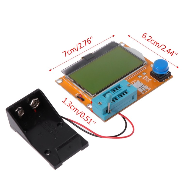 9V LCD Digital Transistor Tester LCR-T4 Meter 12864 Backlight Capacitance