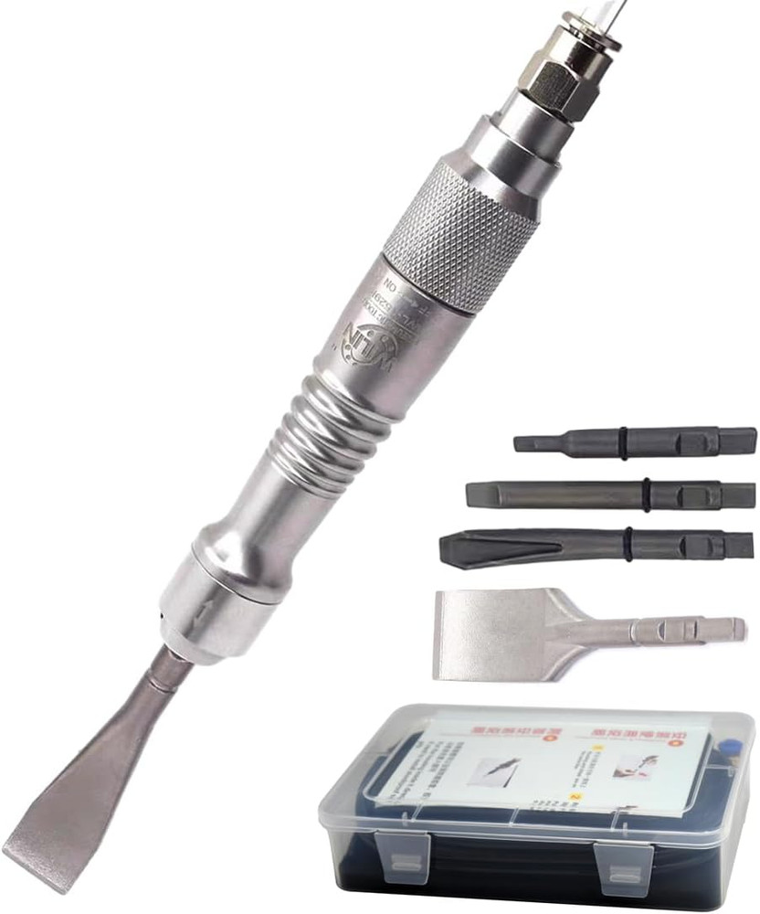 Pneumatic Air Scaler Chisel Set - 5 Flat Points for Dental Use