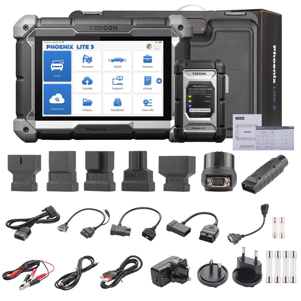 TOPDON Phoenix Lite3 Bi-Directional OE-Level Diagnostic Scanner Coding FCA,CANFD