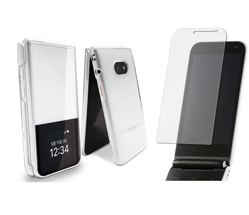 ALT MIVE Style Folder 2 Screen Protector & Clear Case for AT-M140 / FAST & SAFE