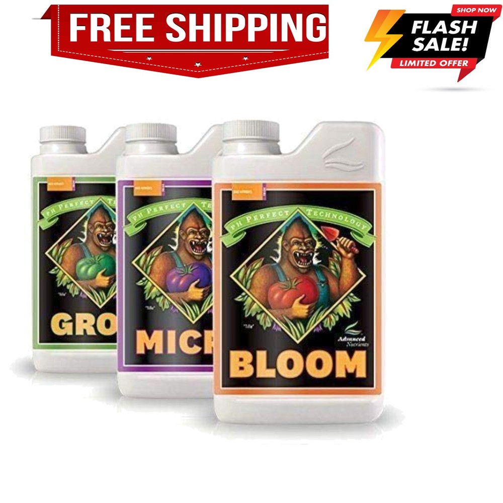 Grow Micro Bloom pH Perfect Bundle Set Combo Base Nutrient 1L