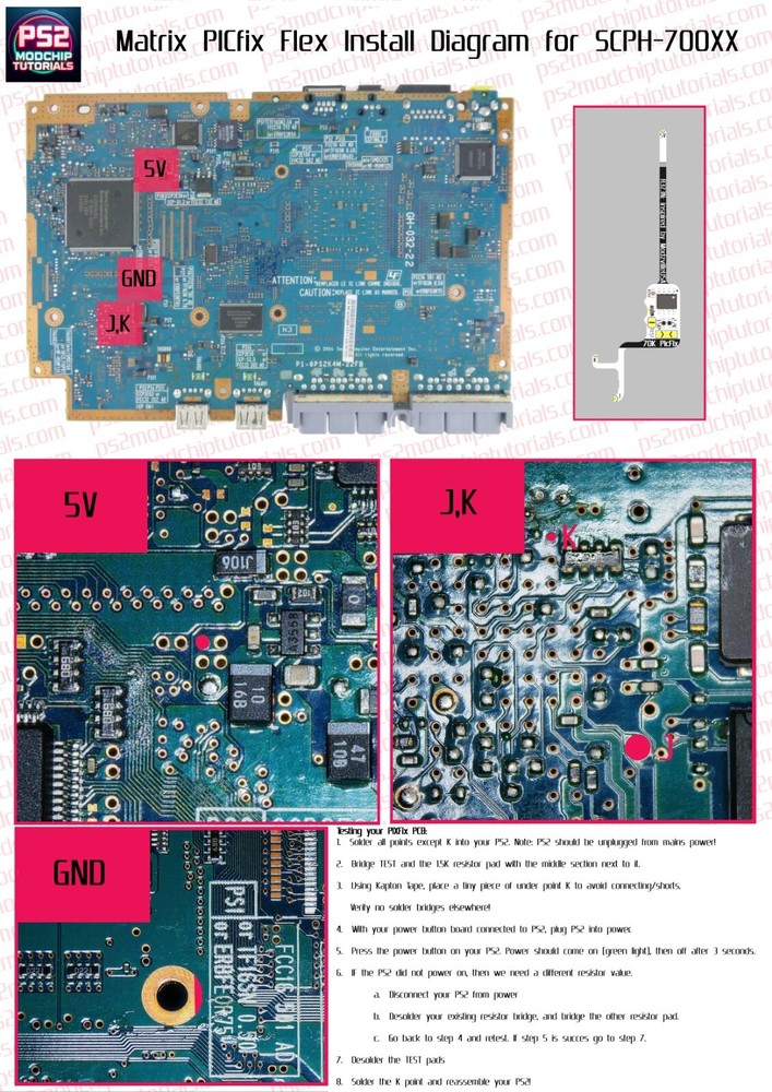 Sony PS2 Matrix PICfix Laser Fix SCPH-700XX
