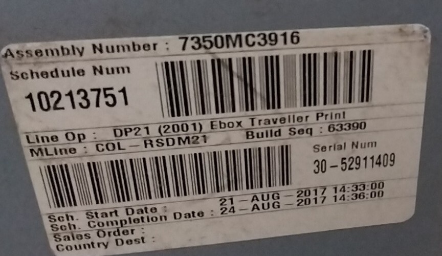 Top Level E-box Model # 497-0510623