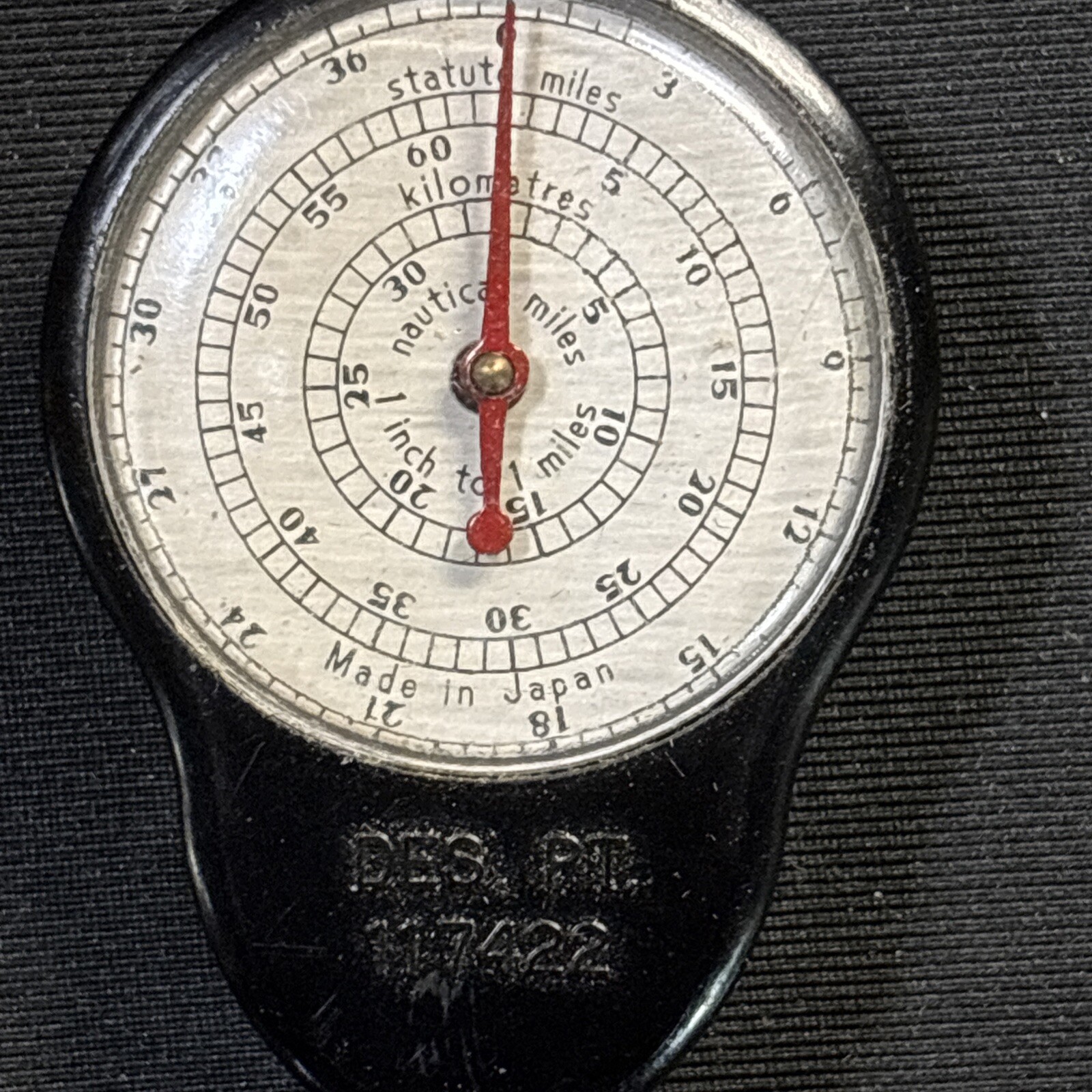 Vintage Map Tool DES PT 117422 Nautical Miles Statute Kilometers Works Japan