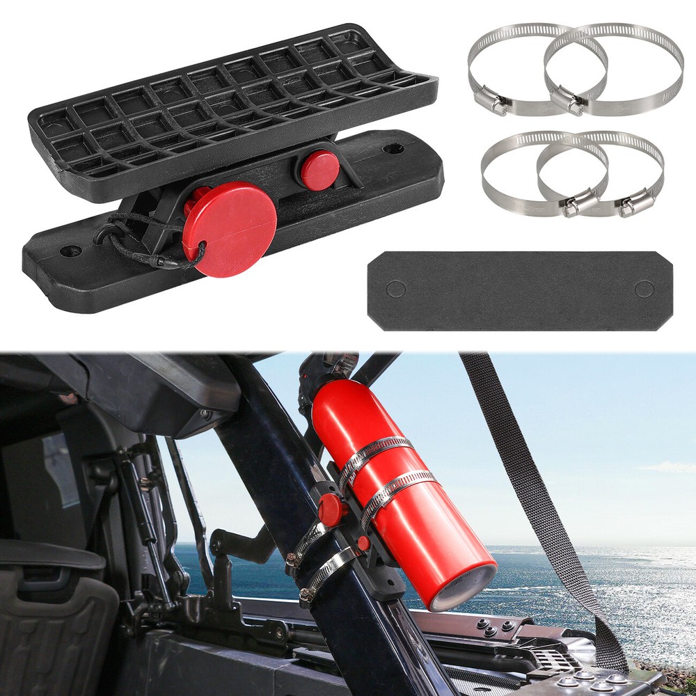 UTV Car Fire Extinguisher Holder Mount Bracket Adjustable Compatible with FOR JK