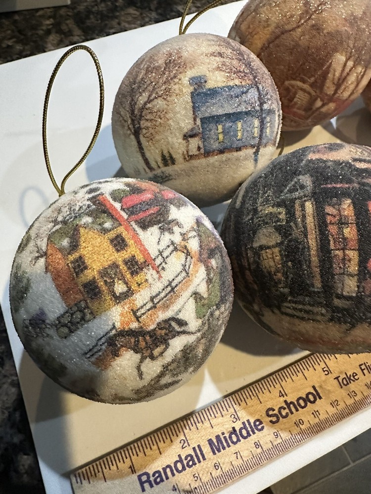 6 Foam Base House Design Ornaments