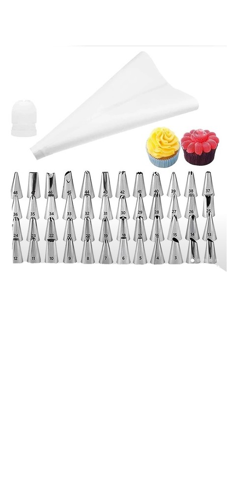 50 Pc Cake Decorations Cream Sneezing Set Kitchen Tool
