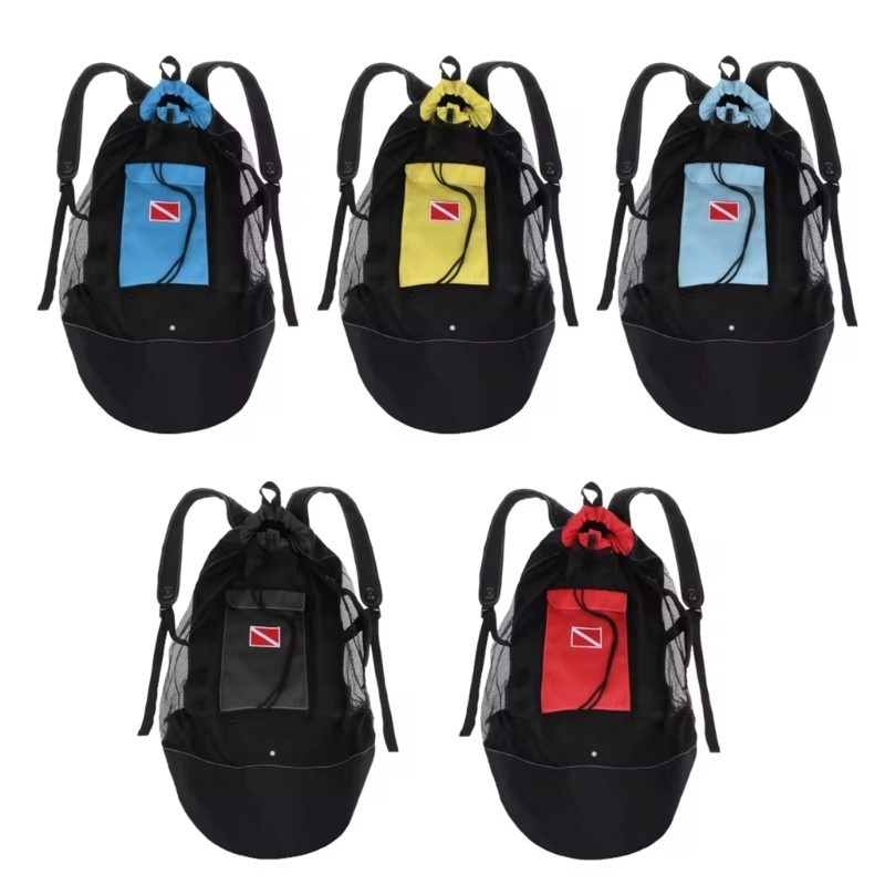 Large Capacity Mesh Backpack Diving Bag 26x15 Drawstring Bag Diving Bag
