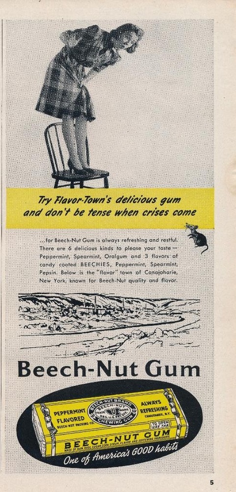 Magazine Ad - 1940 - Beech-Nut Chewing Gum