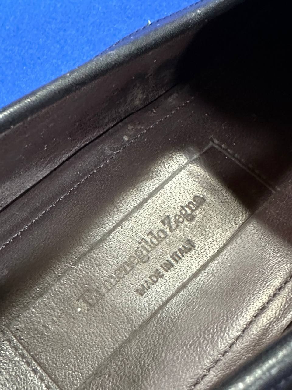 Ermenegildo Zegna men’s black leather penny loafers dress shoes SZ EU 6, US 7