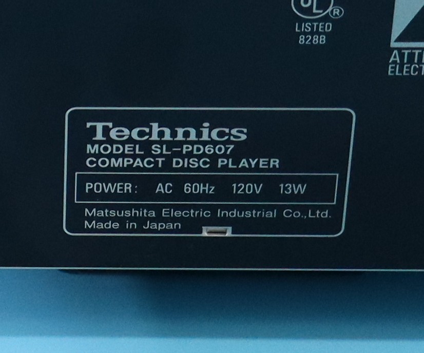 Technics SL-PD607 5-Disc CD Carousel Changer - MASH Technology - Tested Working