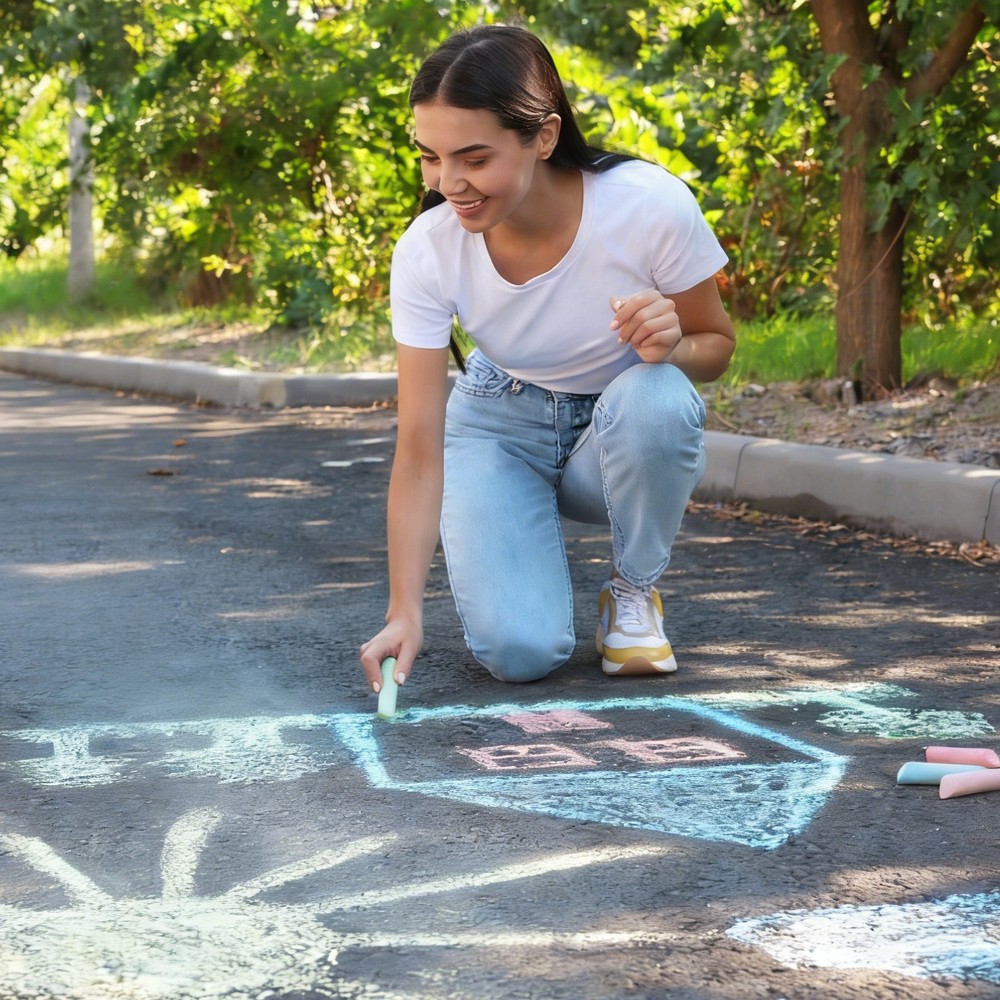 20pcs Blue Large Outdoor Chalk