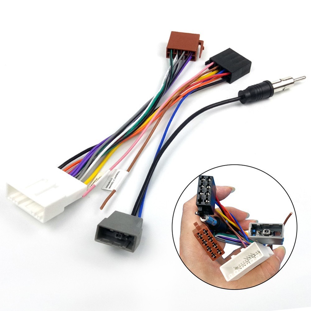 For Nissan Compatible ISO Adapter Cable with Antenna for Quick Install