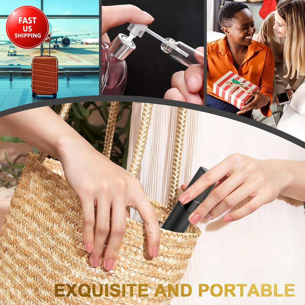 8ML Refillable Perfume Spray Bottles - Travel Atomizer Set with Removable Inner