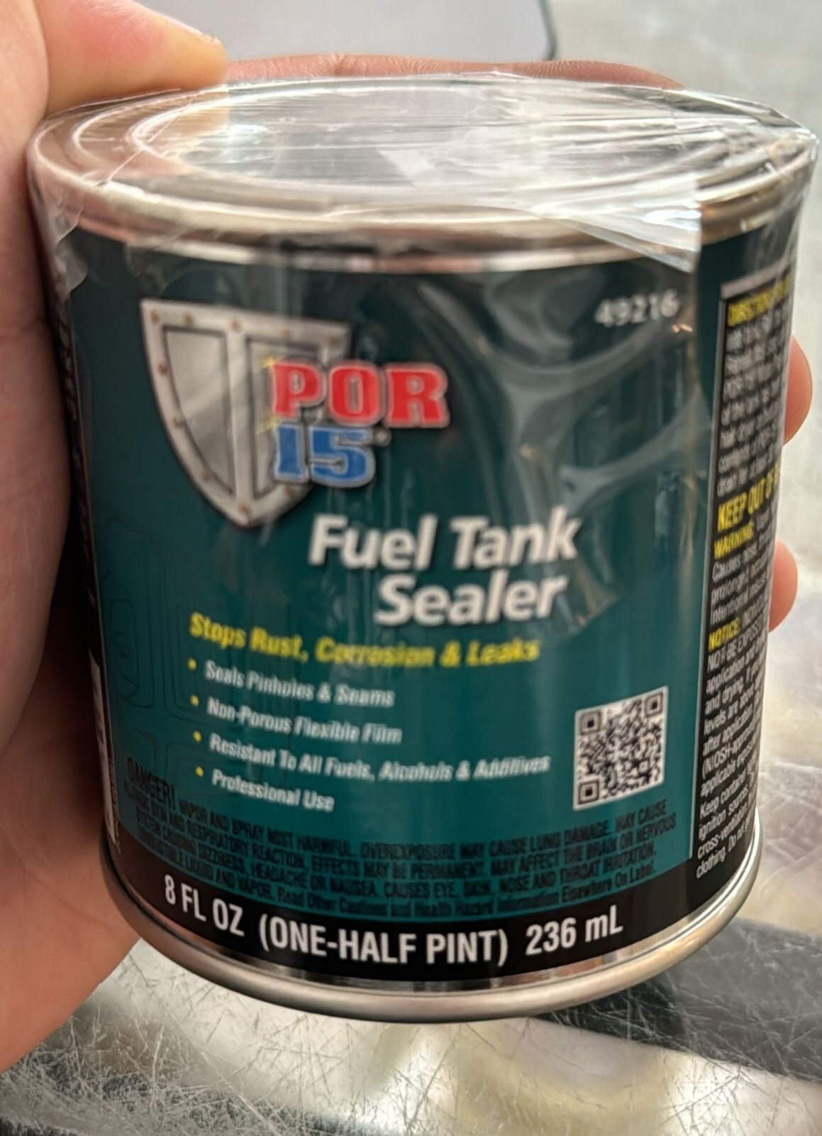 POR 15 49216 (Fuel Gas Tank Sealer Repair 8oz Stops Rust Corrosion & Leaks)