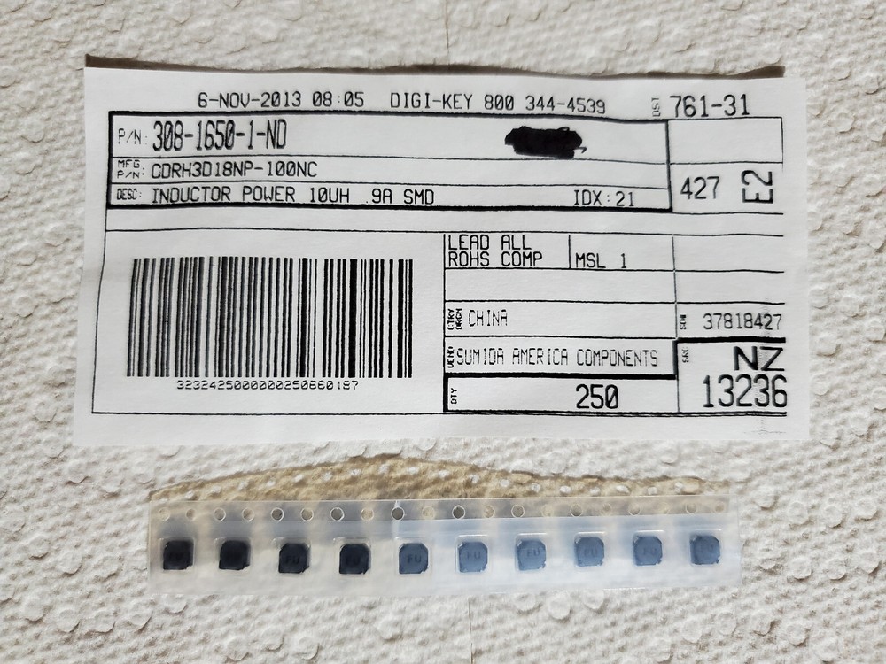 Sumida America CDRH3D18NP-100NC Fixed Power Inductor