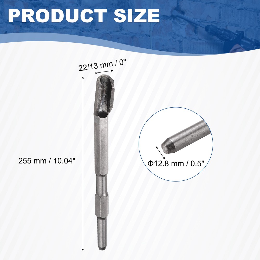 Floor Scraper Chisel Hex Shank Steel Digging Shovel Chisel Width 22/13mm