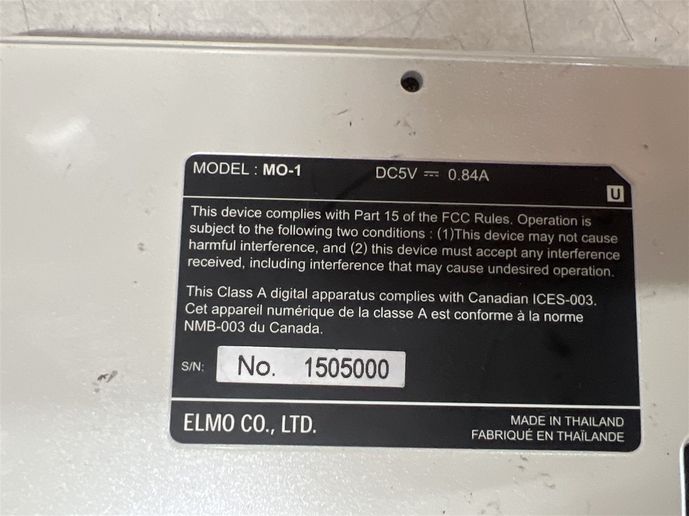 Elmo MO-1 Portable Visual Presenter USB/HDMI Digital Document Camera